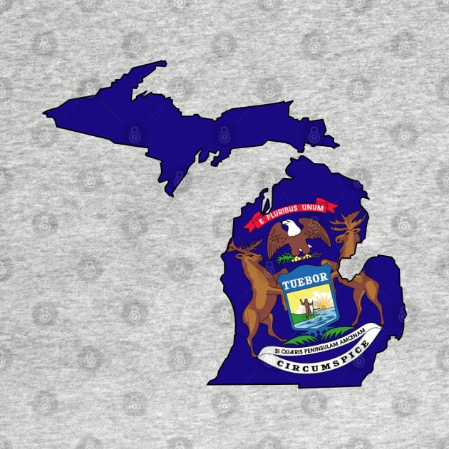 Michigan State Flag by somekindofguru